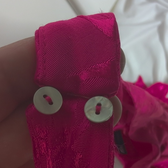 Zara JACQUARD Midi/Maxi DRESS WITH SCARF Size Medium - Picture 6 of 8